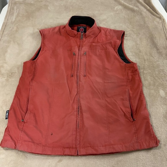SCOTTeVEST travel Vest Mens Size XL Red Faded to orange fair - Picture 1 of 10